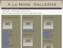 Tablet Screenshot of alamodegalleries.com